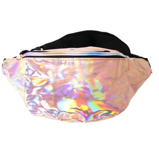 Iridescent Fanny Pack Bum Bag - Rose Gold - Everything Party