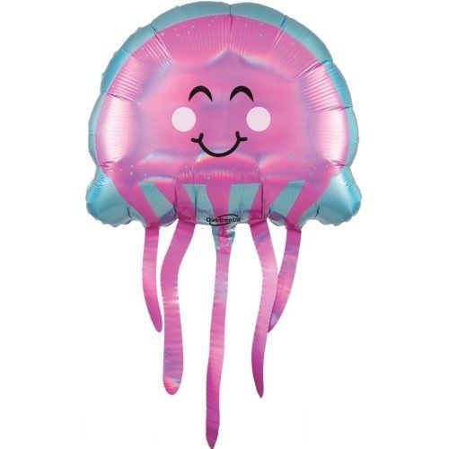 Iridescent Jellyfish Shape Foil Balloon 139cm - Everything Party
