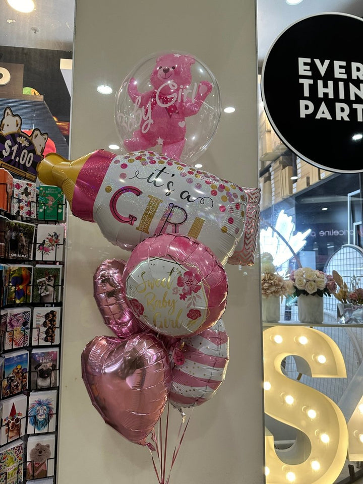 It’s a Girl New Born Baby Helium Balloon Bouquet - Everything Party