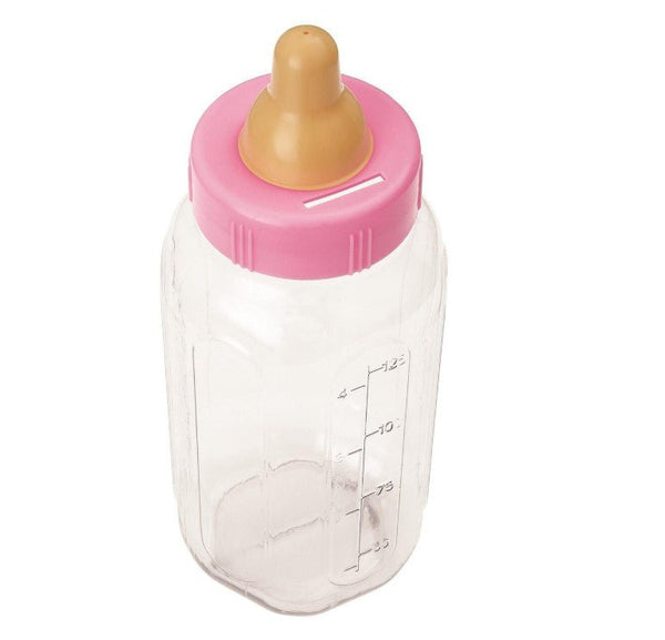 Jumbo Baby Bottle Bank - Pink - Everything Party