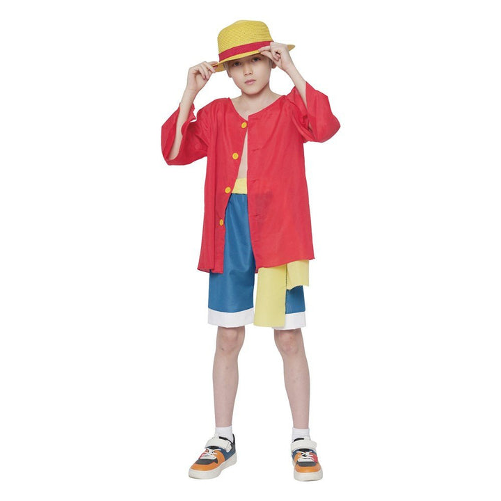 Kids Anime Pirate One Piece Luffy Style Costume - Everything Party