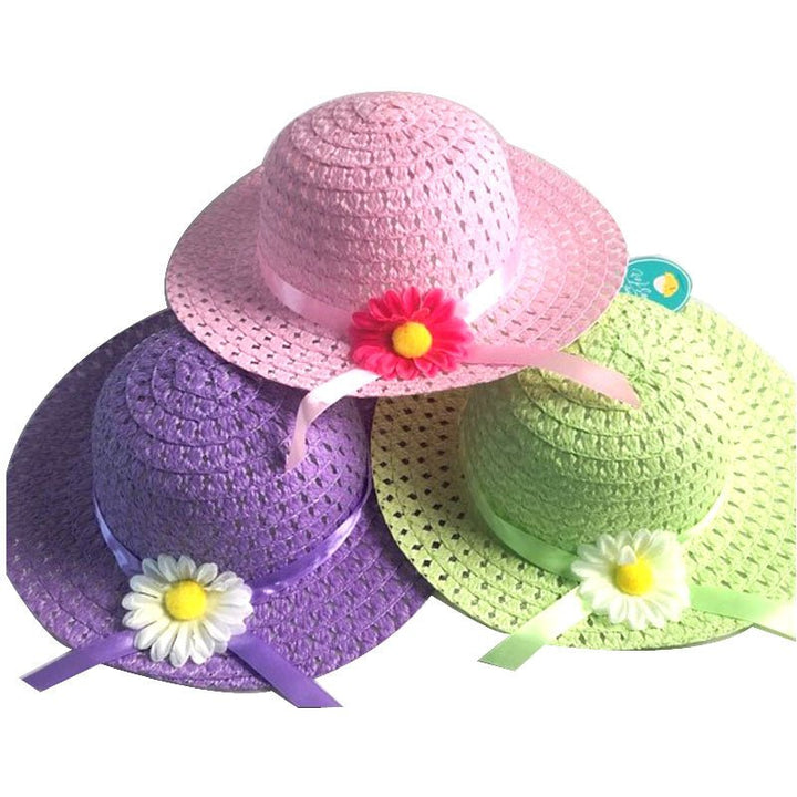 Kids' Easter Sun Hats – Floral Ribbon Design - Everything Party