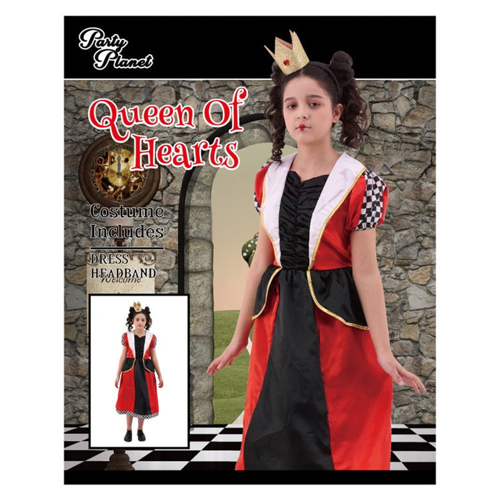 Kids Queen of Hearts Costume – Alice in Wonderland Dress - Up - Everything Party
