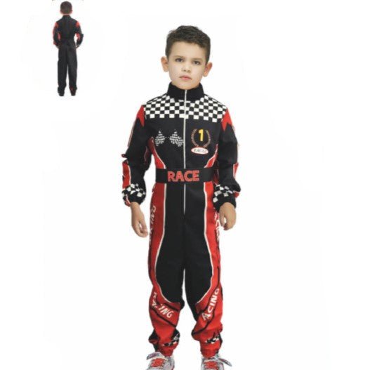 Kids Race Car Driver Costume – Boys Racing Jumpsuit - Everything Party