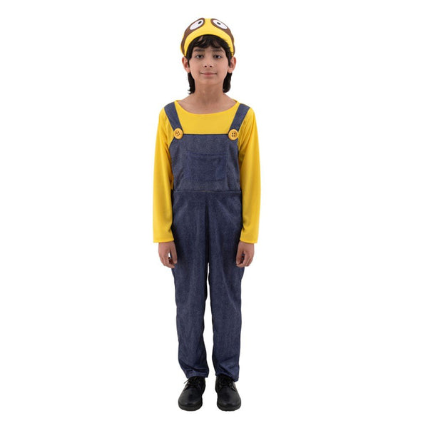 Kid’s Unisex Minion Costume – Yellow Humanoid Jumpsuit with Hat - Everything Party
