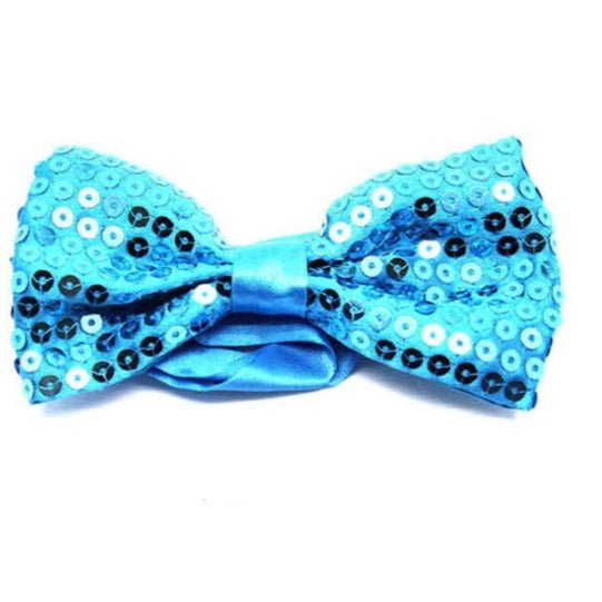 Light Blue Sequin Bow Tie - Everything Party