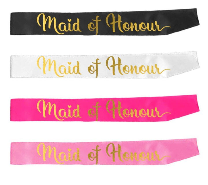 Maid of Honour Satin Party Sash - Everything Party