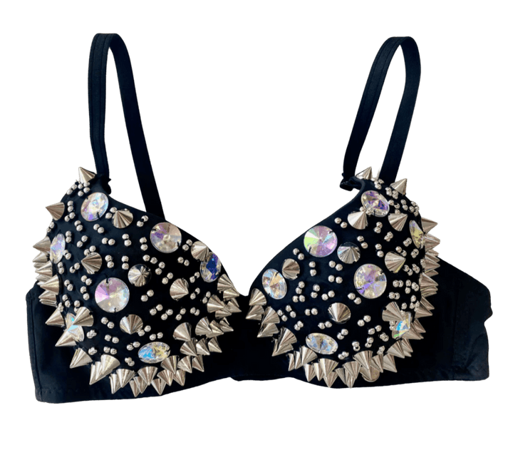 Mardi Gras Festival Spiky Bra - Gold & Silver - Everything Party