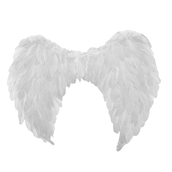 Medium White Feather Angel Wings - Everything Party