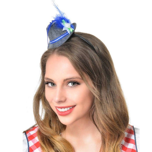 Mini Oktoberfest Hat on Headband – Assorted Colours - Everything Party