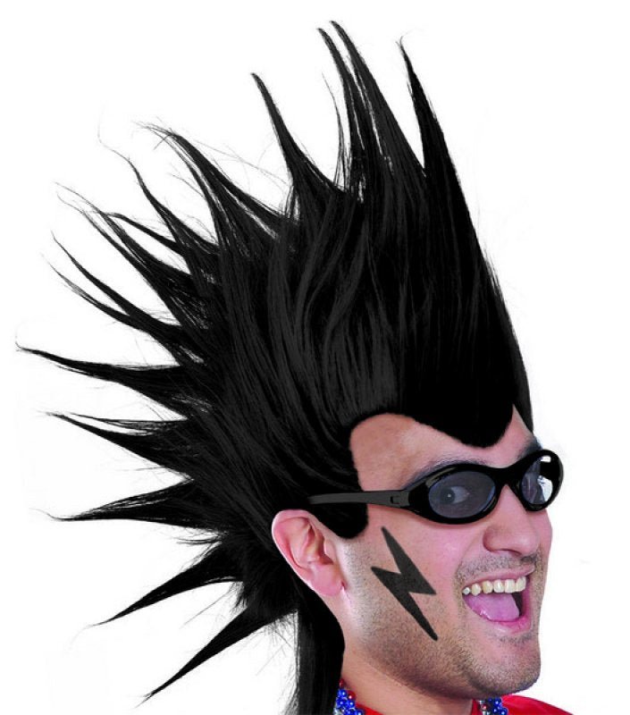 Mohawk Wig - Black - Everything Party