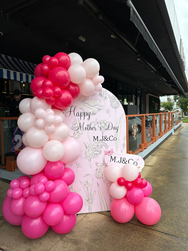 Mother’s Day Balloon Decoration with Customized Backdrop - Everything Party