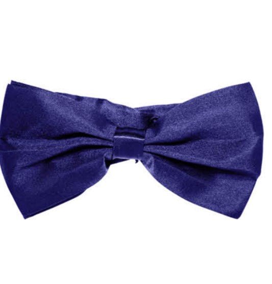 Navy Blue Satin Bow Tie - Everything Party