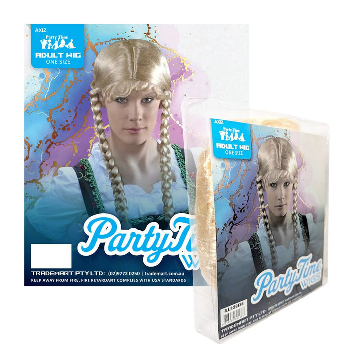 Oktoberfest Beer Girl Blond Wig with Plaits - Everything Party