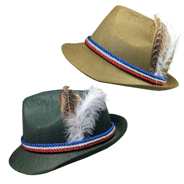 Oktoberfest German Beer Man Hat with Feather - Everything Party