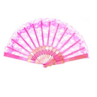 Party Lace Fan - Pink - Everything Party