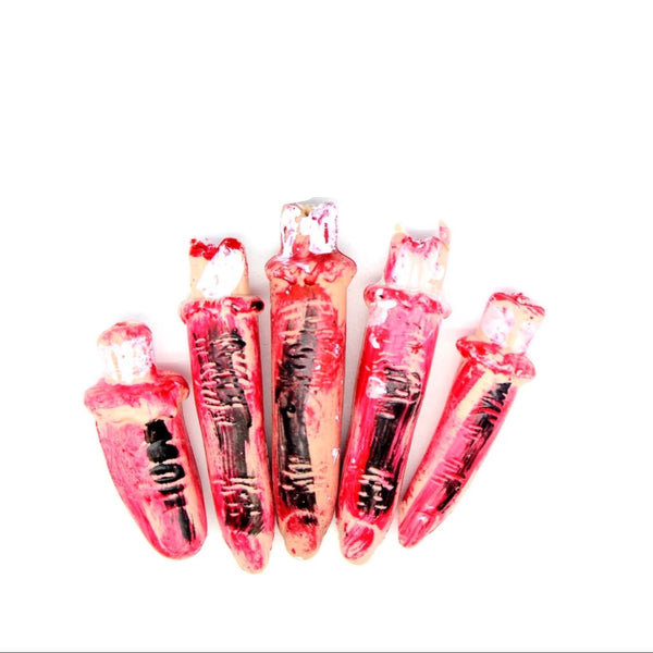 Plastic Bloody Fingers – Halloween Horror Props (5 Pack) - Everything Party
