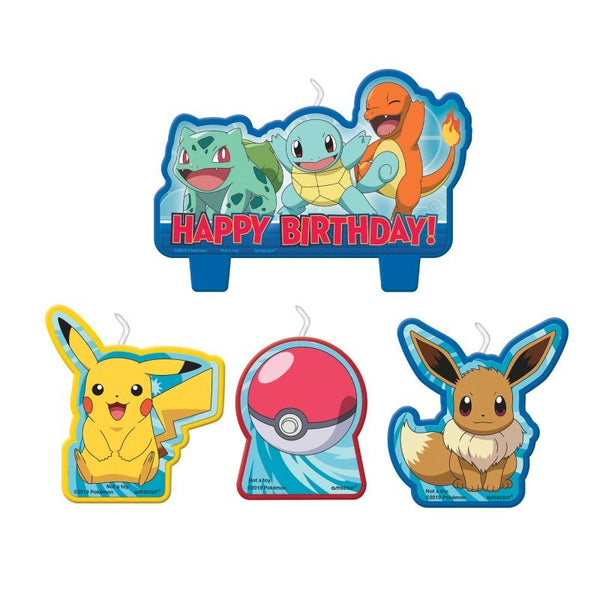 Pokemon Classic Birthday Candle Set of 4 - Everything Party