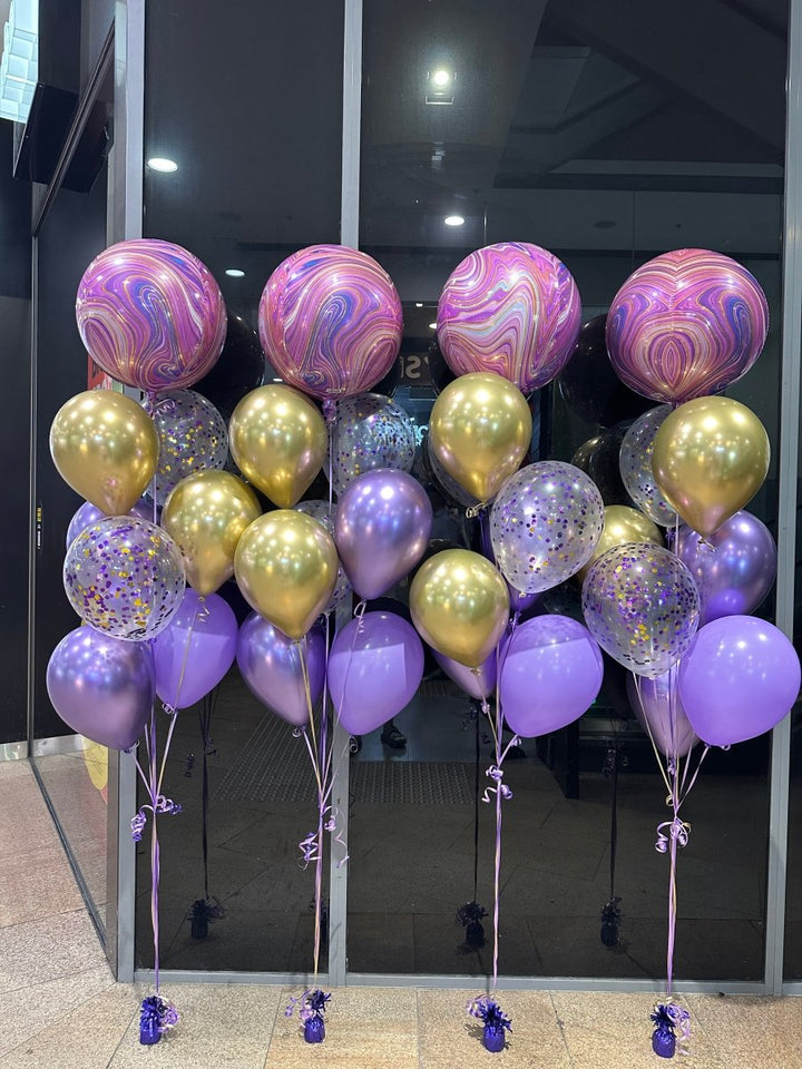 Purple Marble ORBZ Helium Balloon set - Everything Party