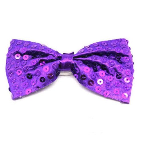 Purple Sequin Bow Tie - Everything Party