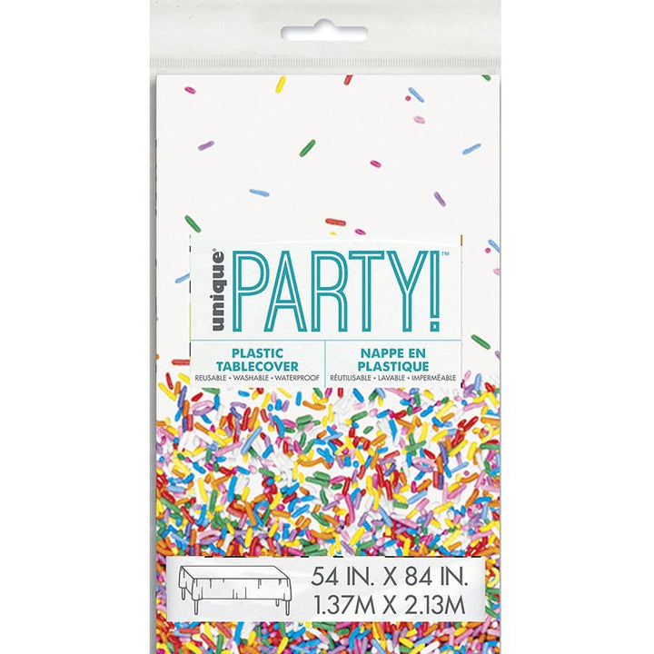 Rainbow Birthday Sweets Sprinkles Rectangle Tablecloth - Everything Party