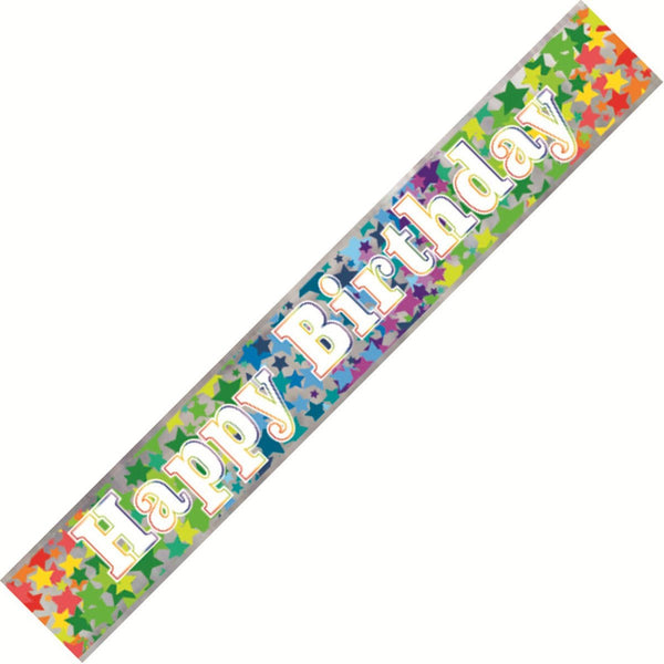 Rainbow Stars Happy Birthday Foil Banner - Everything Party