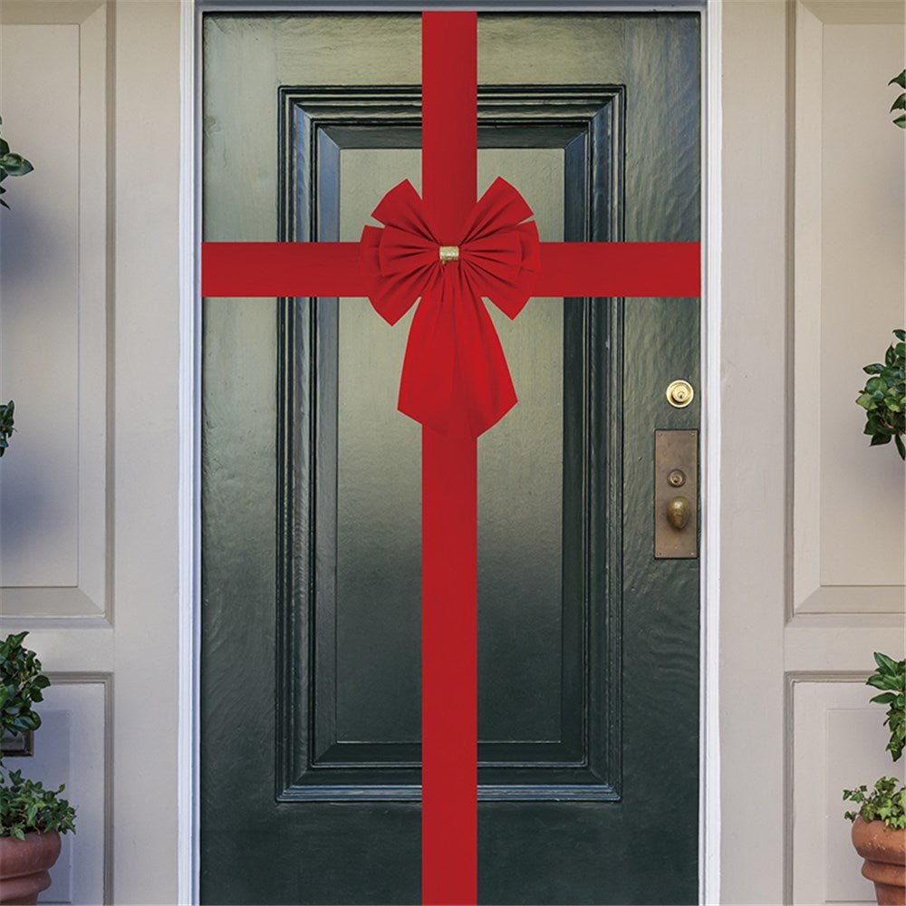 Red Door Bow Set – 40x56cm Bow, 11.5x4.5m & 11.5x2.2m Ribbons ...