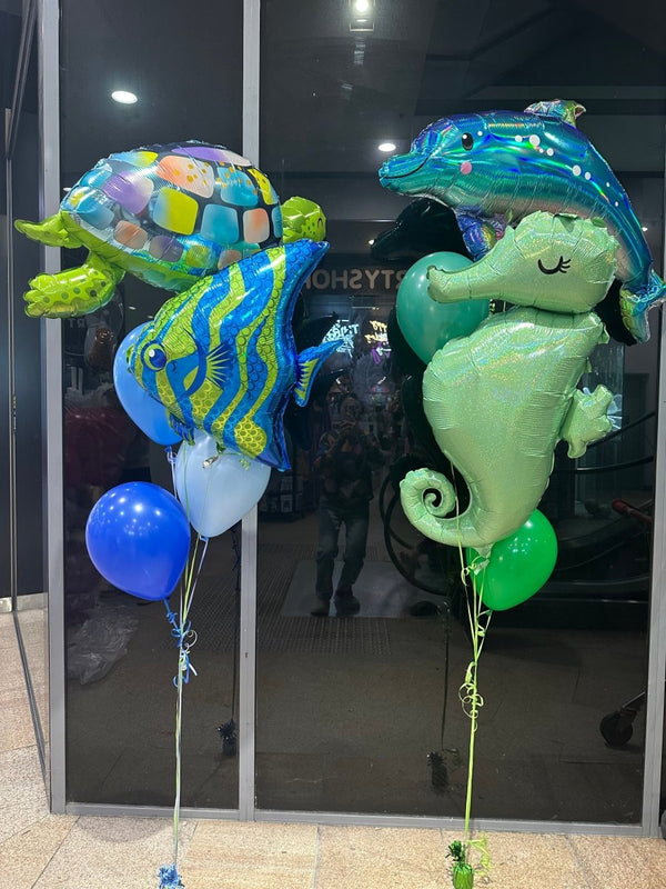 Sea Creatures Theme Helium Balloon Bouquet - Everything Party