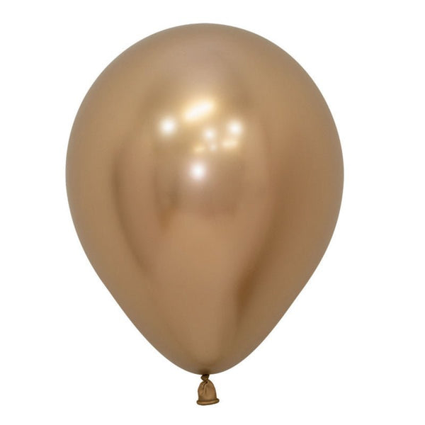 Sempertex Metallic Reflex Gold Chrome Gold Latex Balloon 30cm - Everything Party