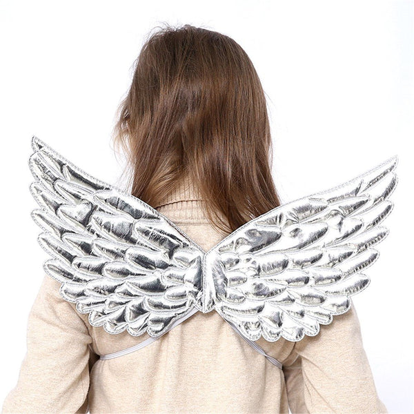 Silver Angel Wings Costume Accessory – Kids Dress - Up & Party Wear - Everything Party