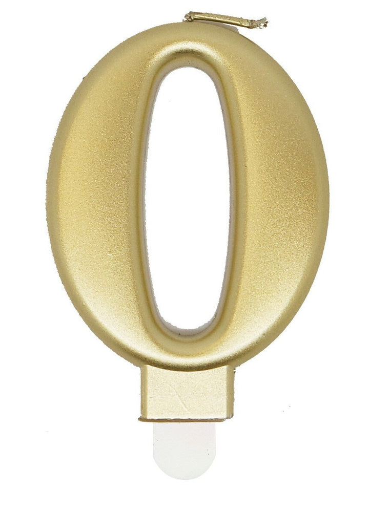 Single Number Birthday Candle - Metallic Gold - Everything Party