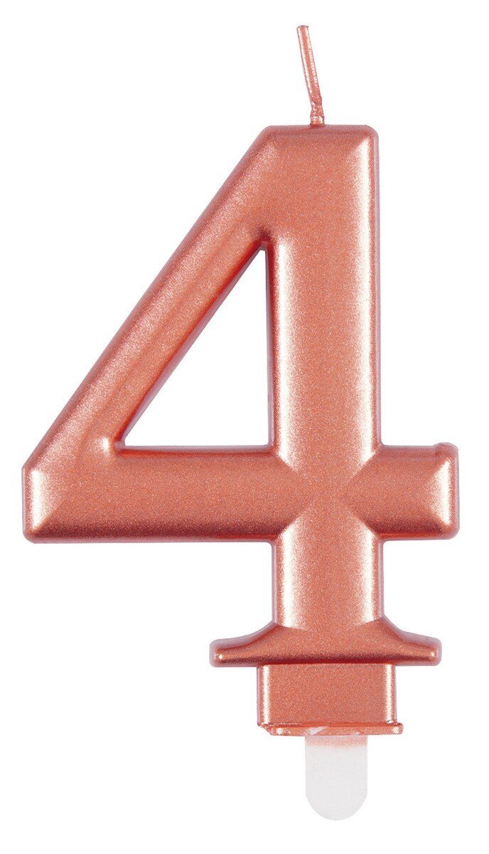 Single Number Birthday Candle - Metallic Rose Gold - Everything Party