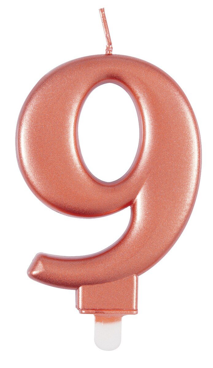 Single Number Birthday Candle - Metallic Rose Gold - Everything Party