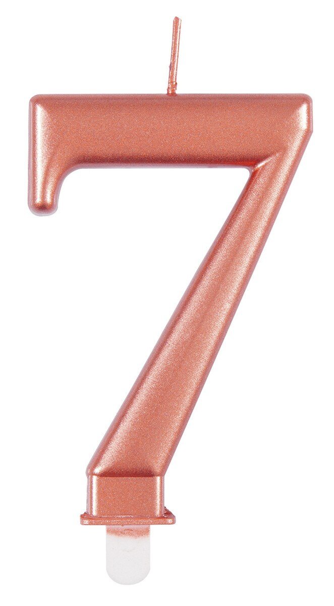 Single Number Birthday Candle - Metallic Rose Gold - Everything Party