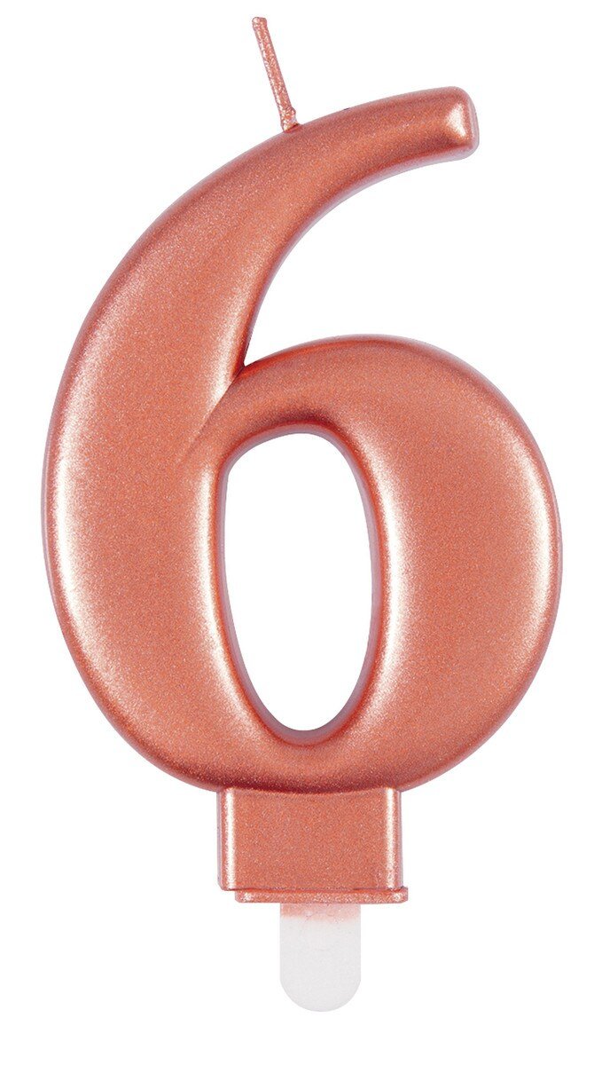 Single Number Birthday Candle - Metallic Rose Gold - Everything Party