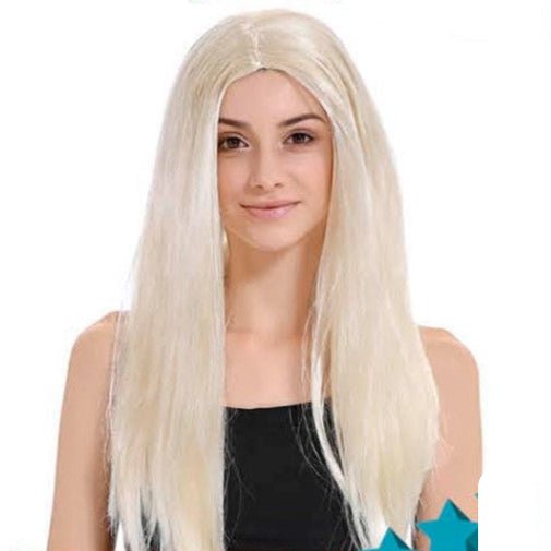 Sleek Long Blonde Straight Wig - Everything Party