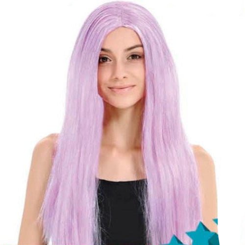 Sleek Long Purple Straight Wig - Everything Party