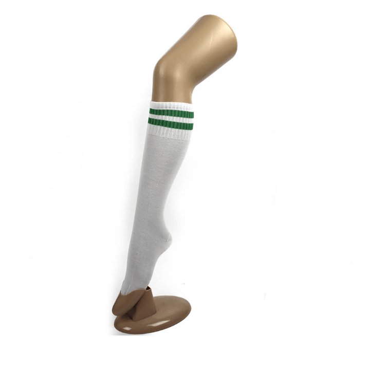 Sports Socks White with Green Stripe - Everything Party