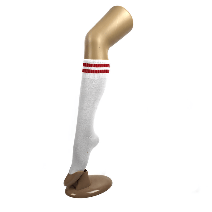 Sports Socks White with Red Stripe - Everything Party