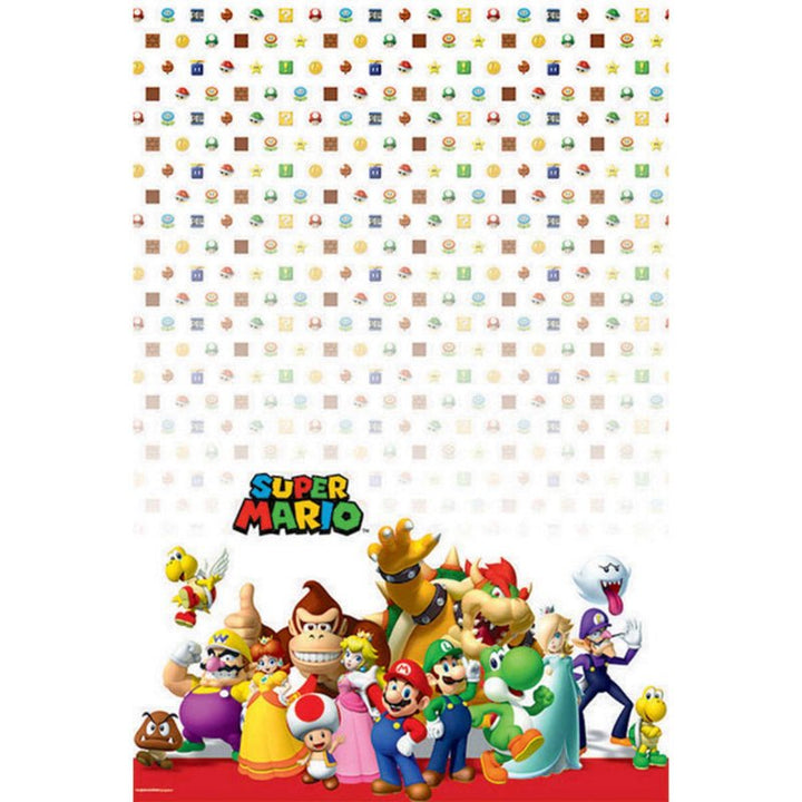 Super Mario Brothers Plastic Rectangle Tablecover Tablecloth - Everything Party