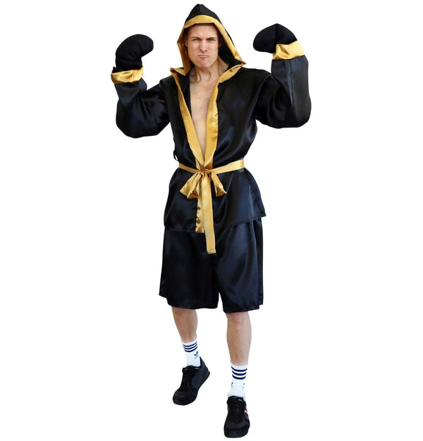 The Champ Boxer Costume – Adult Men’s Boxing Fancy Dress Outfit - Everything Party