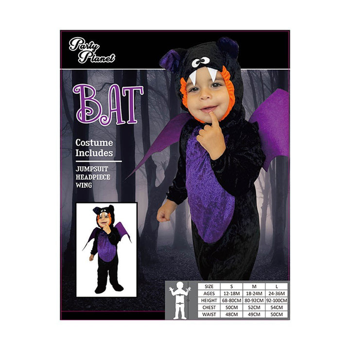 Toddler Bat Costume – Includes Jumpsuit, Hat & Wings - Everything Party