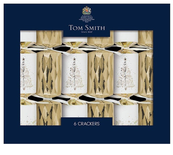 Tom Smith 6 Gold & White Mini Christmas Bon Bon Crackers - Everything Party