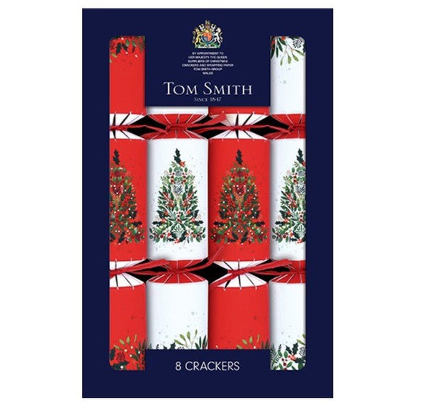 Tom Smith 8pk Red & White Christmas Tree Bon Bons Crackers - Everything Party