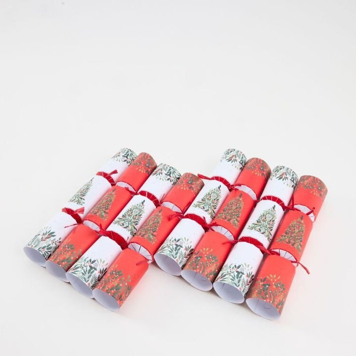 Tom Smith 8pk Red & White Christmas Tree Bon Bons Crackers - Everything Party
