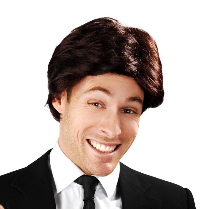 Tomfoolery Deluxe 70s Anchorman Swept Fringe Brown Wig - Everything Party