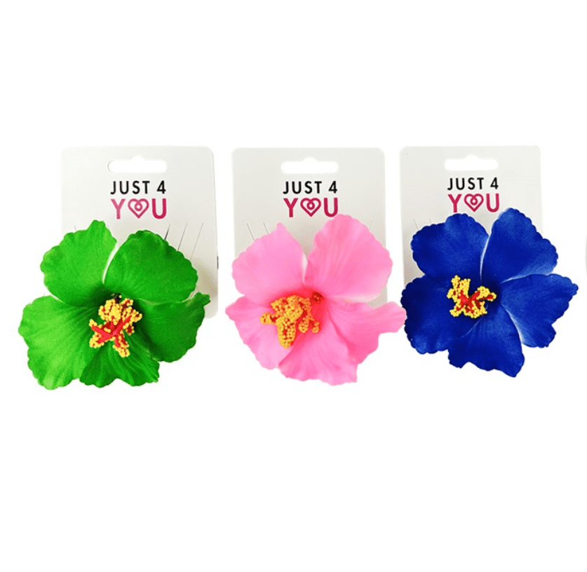 Tropical Flower Hair Clip – 8cm Hawaiian Hibiscus Hair Accessory ...