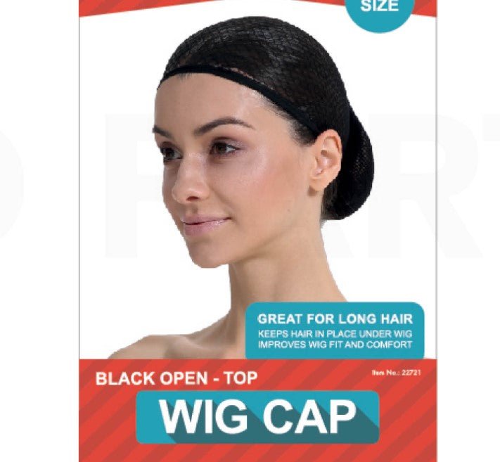 Unisex Open Top Wig Cap - Black - Everything Party