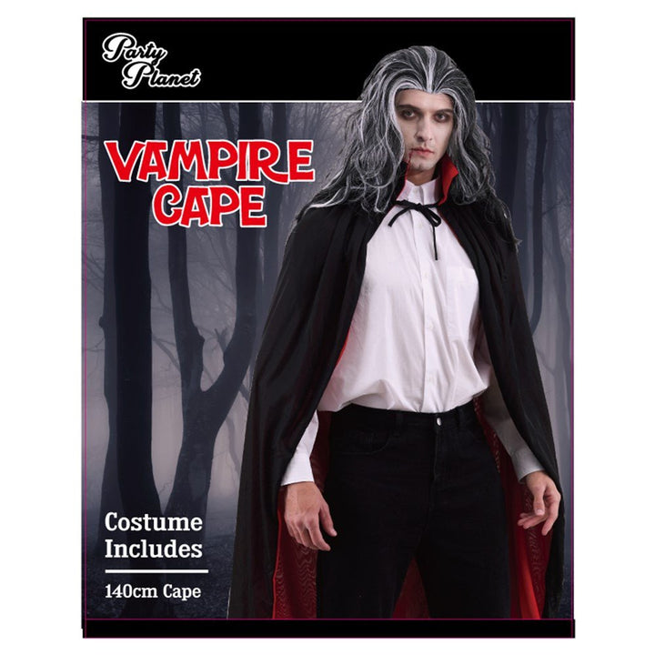 Vampire Cape – 140cm Adult Halloween Costume Accessory - Everything Party