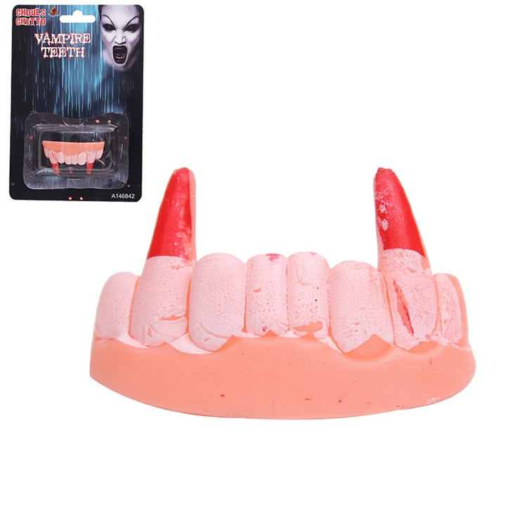 Vampire Teeth with Blood Fangs – Halloween Costume Accessory - Everything Party